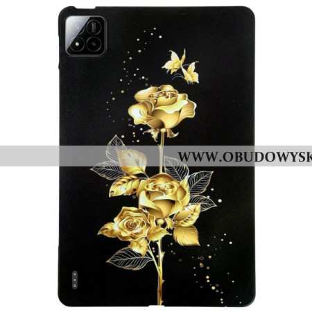Futerały Xiaomi Pad 7 / 7 Pro Etui Na Telefon Złote Róże I Motyle