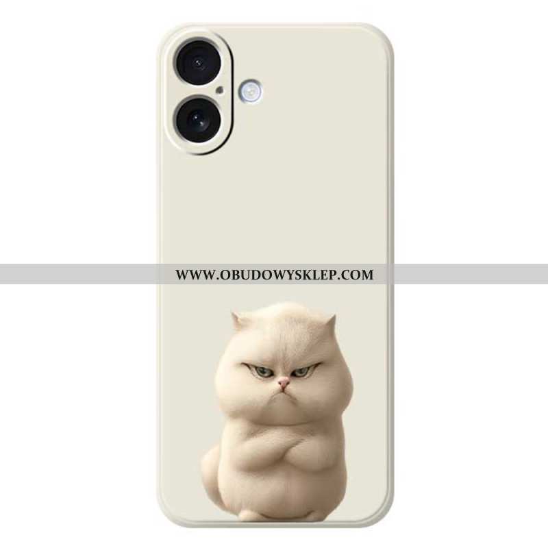 Futerały iPhone 17 Etui Na Telefon Płynny Silikon Angry Cat