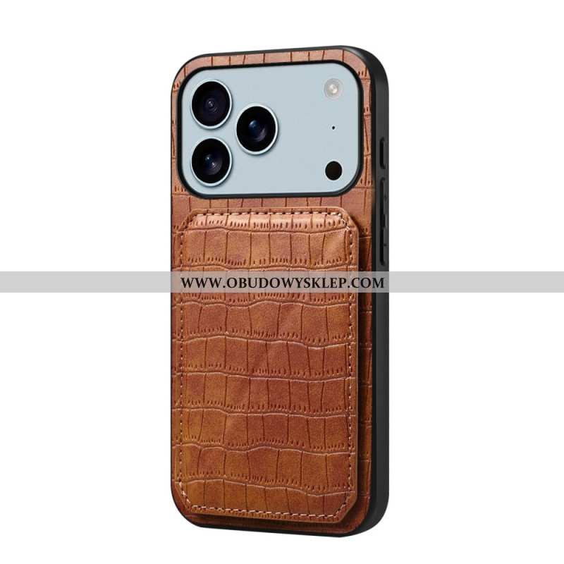 Hülle iPhone 17 Pro Max Kartenhalter In Krokodiloptik
