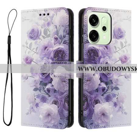 Obudowa Oppo Reno 14 Pro 5g Etui Na Telefon Fioletowe Róże