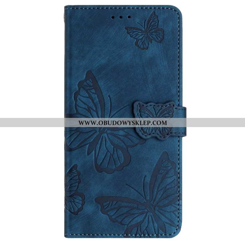 Obudowa Samsung Galaxy S25 Ultra 5g Etui Na Telefon Motyle Z Efektem Zamszu