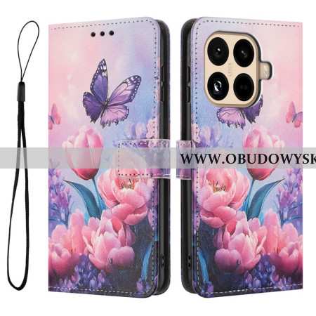 Obudowa Xiaomi 15t Pro Etui Na Telefon Tulipany I Motyle