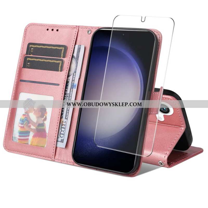 Pokrowce Samsung Galaxy S25 5g Enkay Etui Ze Sztucznej Skóry Z Hartowanym Szkłem