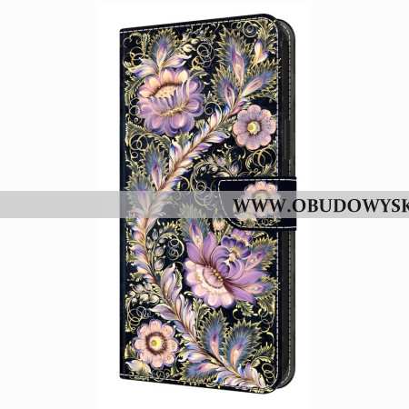 Pokrowce Samsung Galaxy S26 Plus Wzór Vintage Z Złotą Szpilką