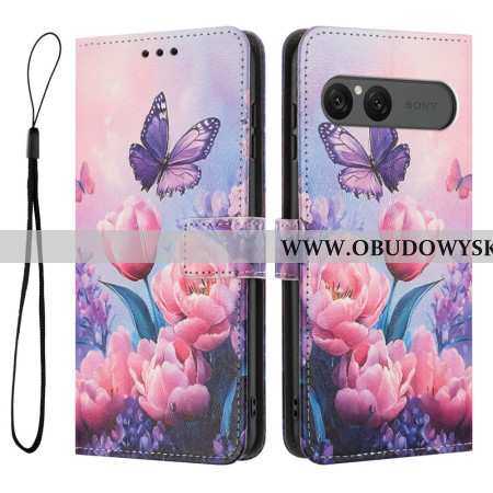 Pokrowce Sony Xperia 10 Vii Różowy Wzór Kwiatowy