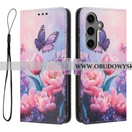Samsung Galaxy S26 Plus Motyl I Różowe Kwiaty