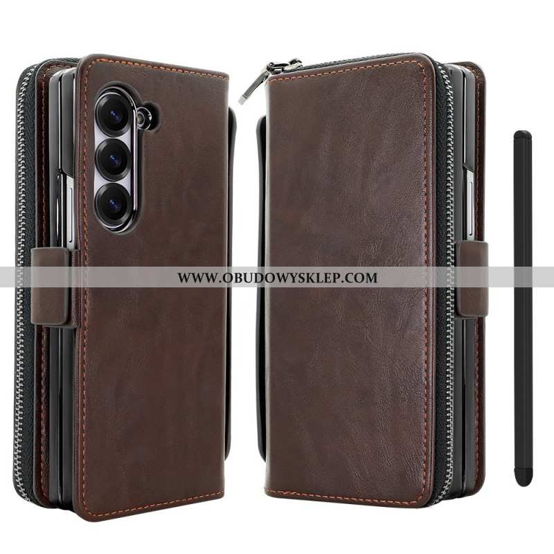 Samsung Galaxy Z Fold 7 Etui Z Zamkiem Błyskawicznym I Pasek