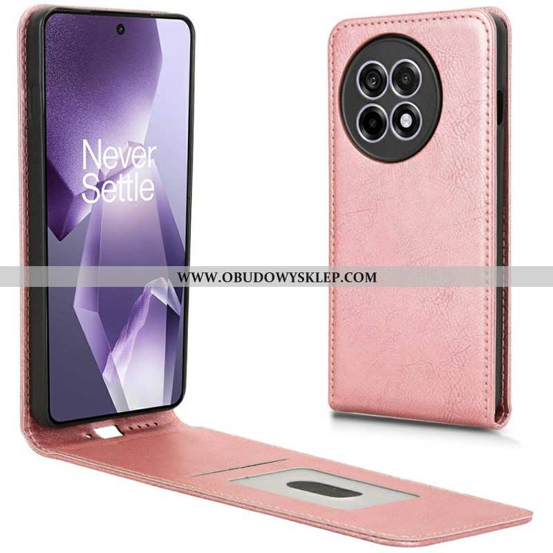 Skórzany Futerał Oneplus 13r Etui Na Telefon Sztuczna Skóra Z Pionową Klapą