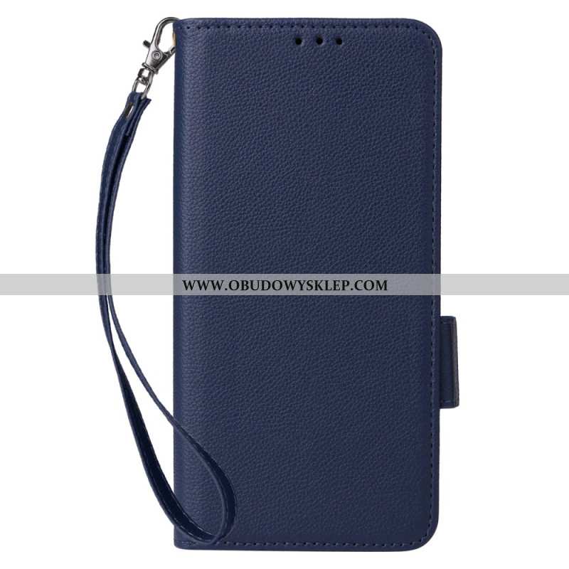 Skórzany Futerał Oneplus Nord 4 Etui Na Telefon Pasek Ze Wzorem Liczi