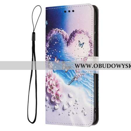 Skórzany Futerał Realme 14 5g Etui Na Telefon Serce