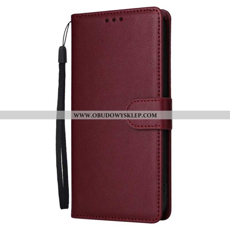 Skórzany Futerał Realme Note 60 Etui Na Telefon Gładka Sztuczna Skóra