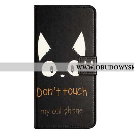 Skórzany Futerał Samsung Galaxy A17 4g / 5g Etui Na Telefon Nie Dotykaj Mojego Telefonu Telefon