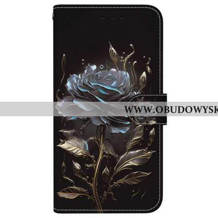 Skórzany Futerał Samsung Galaxy S26 Etui Na Telefon CZarna Róża