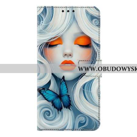 Skórzany Futerał Samsung Galaxy S26 Plus Etui Na Telefon Kobieta Ze Śniegu