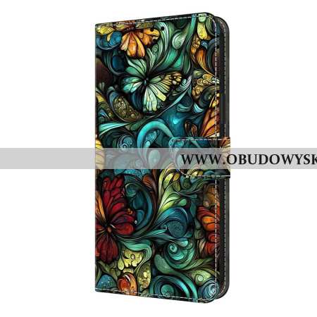 Skórzany Futerał Samsung Galaxy S26 Plus Etui Na Telefon Kwiaty I Rośliny W Akwareli