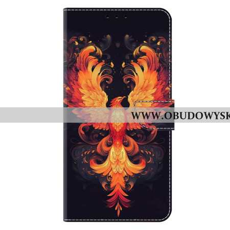 Skórzany Futerał Samsung Galaxy S26 Plus Etui Na Telefon Płomienny Ptak