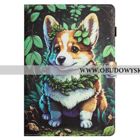 Skórzany Futerał Samsung Galaxy Tab S11 Etui Na Telefon Corgi