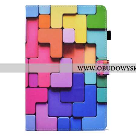 Skórzany Futerał Samsung Galaxy Tab S11 Etui Na Telefon Kolorowe Kwadraty