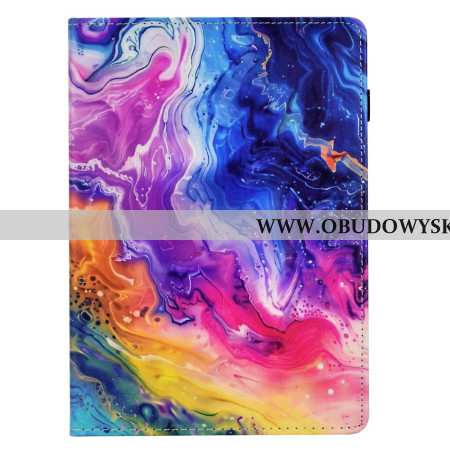 Skórzany Futerał Samsung Galaxy Tab S11 Etui Na Telefon Kolorowy Marmur