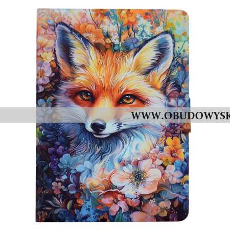 Skórzany Futerał Samsung Galaxy Tab S11 Etui Na Telefon Obraz Z Lisem