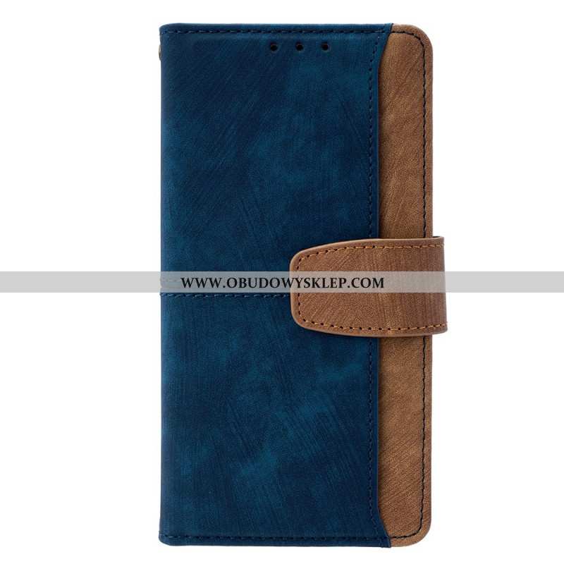 Skórzany Futerał Vivo V50 5g Etui Na Telefon Dwukolorowy Styl Vintage