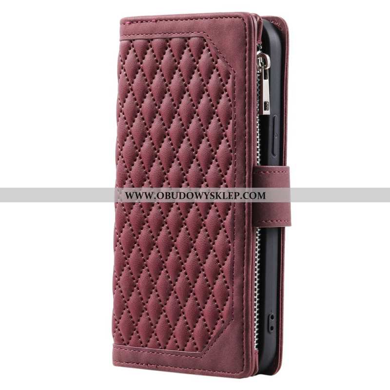 Skórzany Futerał Xiaomi 15 Etui Na Telefon Pikowany Portfel