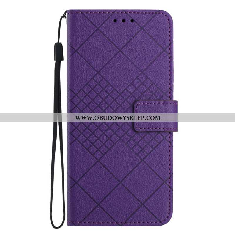 Skórzany Futerał Xiaomi Redmi Note 14 4g Etui Na Telefon Diamenty