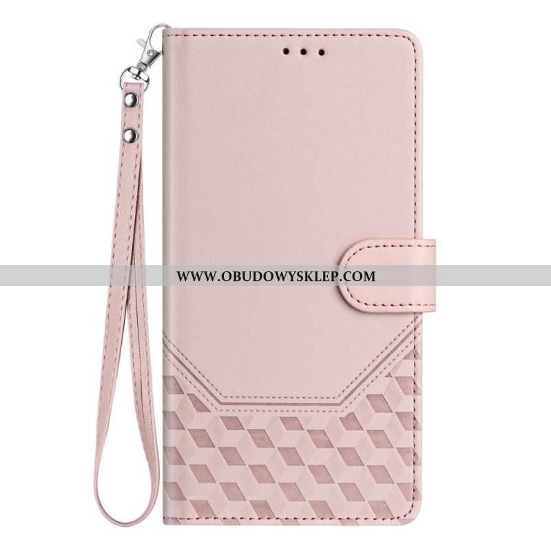 Skórzany Futerał Xiaomi Redmi Note 14 5g Etui Na Telefon Wzór Plastra Miodu Z Funkcją Rfid