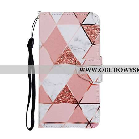 Skórzany Futerał Xiaomi Redmi Note 14 Pro Plus 5g Etui Na Telefon Wzór Marmuru