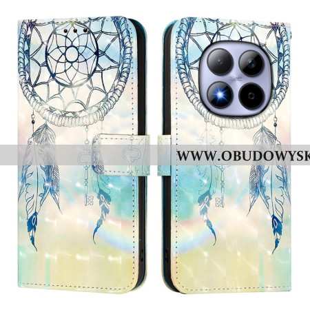 Skórzany Futerał Xiaomi Redmi Note 15 Pro 5g Etui Na Telefon Akwarelowy Łapacz Snów