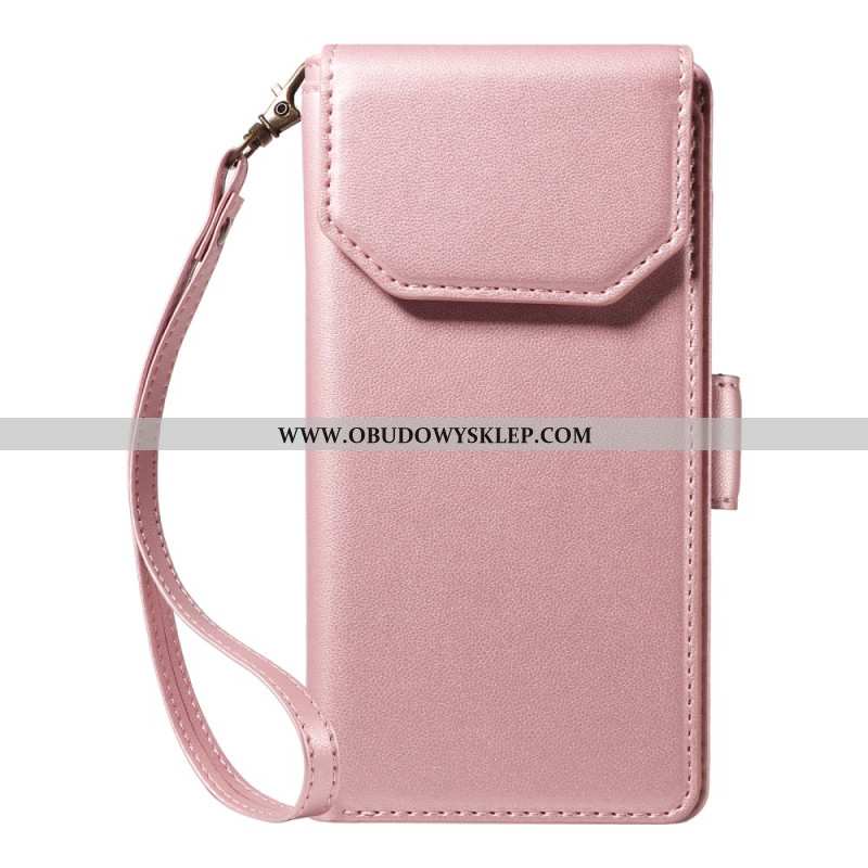 Skórzany Futerał iPhone 17 Pro Max Etui Na Telefon Smycz Na Wiele Kart