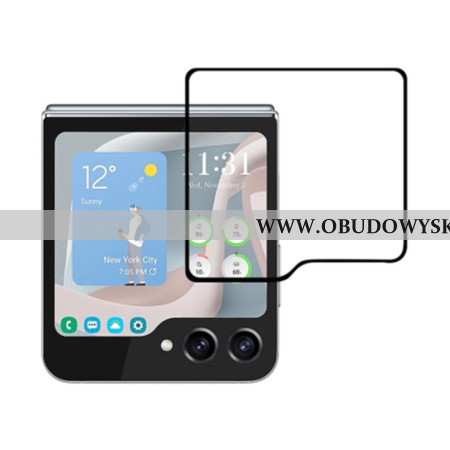 Szkło Hartowane Do Samsung Galaxy Z Flip 7 Fe / Z Flip 6. CZarne Obramowanie