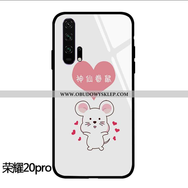 Etui Honor 20 Pro Trendy Anti-fall Ochraniacz, Futerał Honor 20 Pro Silikonowe Czerwony Netto Czarna