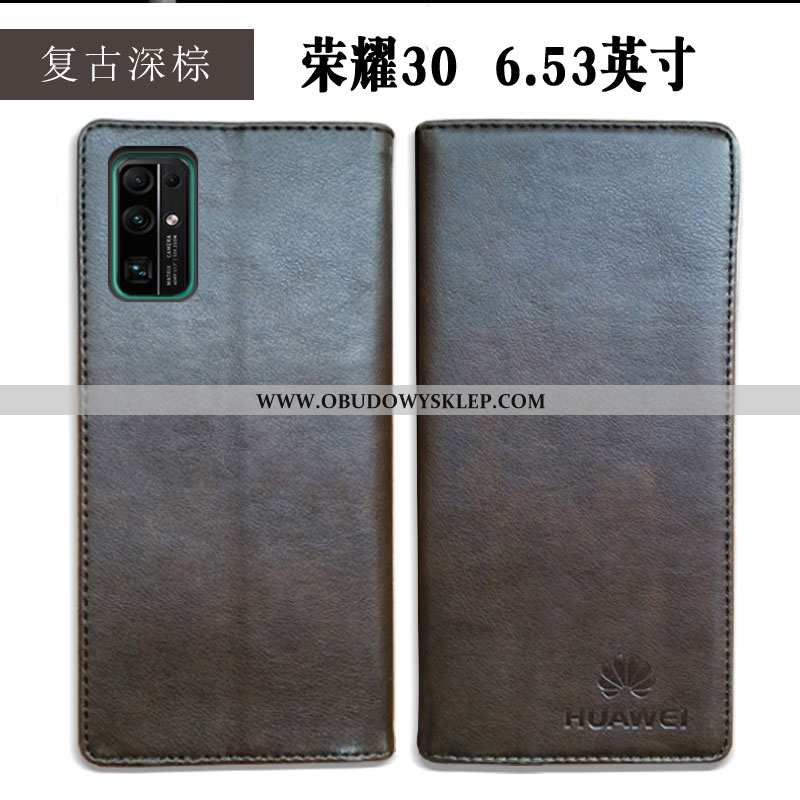 Etui Honor 30 Skórzane Proste Telefon Komórkowy, Futerał Honor 30 Prawdziwa Skóra All Inclusive Gran