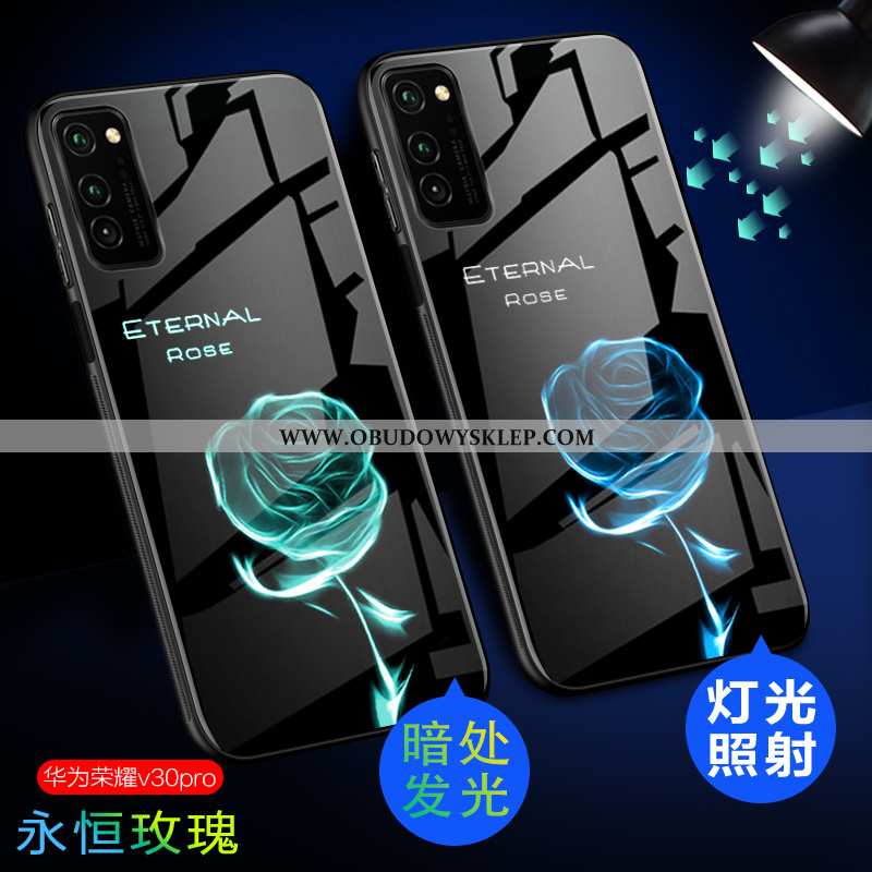 Etui Honor View30 Pro Szkło Miękki Zakochani, Futerał Honor View30 Pro Nubuku Trendy Zielone