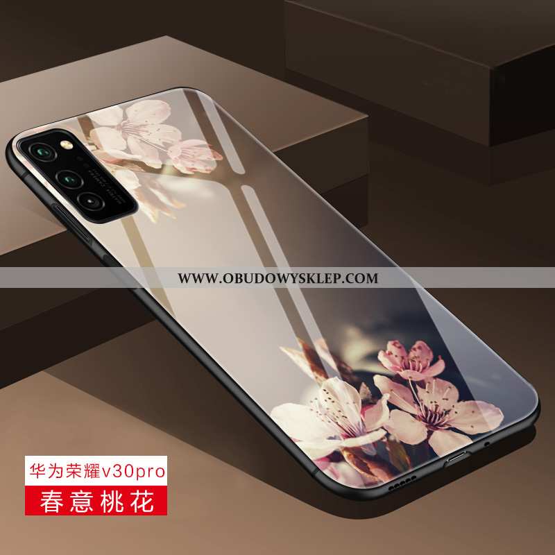 Etui Honor View30 Pro Szkło Miękki Zakochani, Futerał Honor View30 Pro Nubuku Trendy Zielone