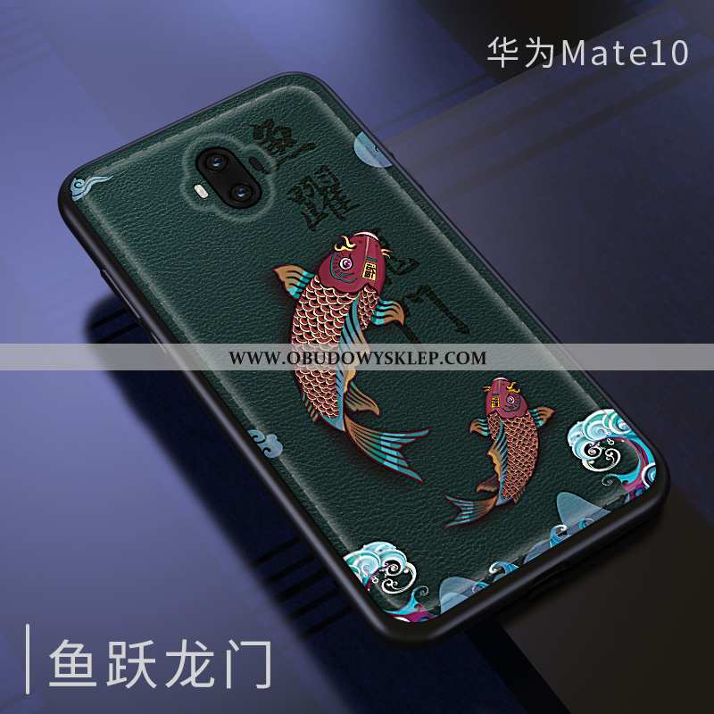 Etui Huawei Mate 10 Relief Ciemno Niebieski Jakość, Futerał Huawei Mate 10 Skóra Granatowy