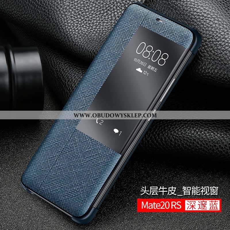 Etui Huawei Mate 20 Rs Ochraniacz Obudowa Czarny, Futerał Huawei Mate 20 Rs Skórzane Czarna