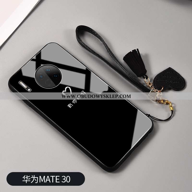 Etui Huawei Mate 30 Szkło Zakochani Lustro, Futerał Huawei Mate 30 Moda Ochraniacz Czarna