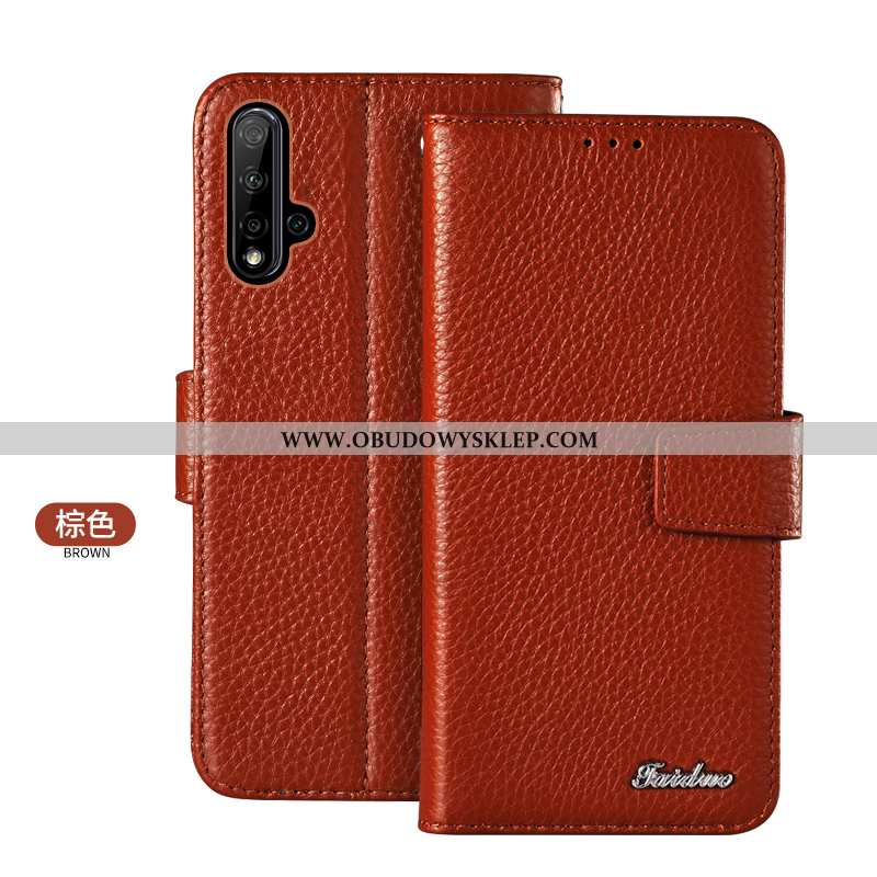 Etui Huawei Nova 5t Ochraniacz Obudowa Czerwony, Futerał Huawei Nova 5t Skórzane Czerwona