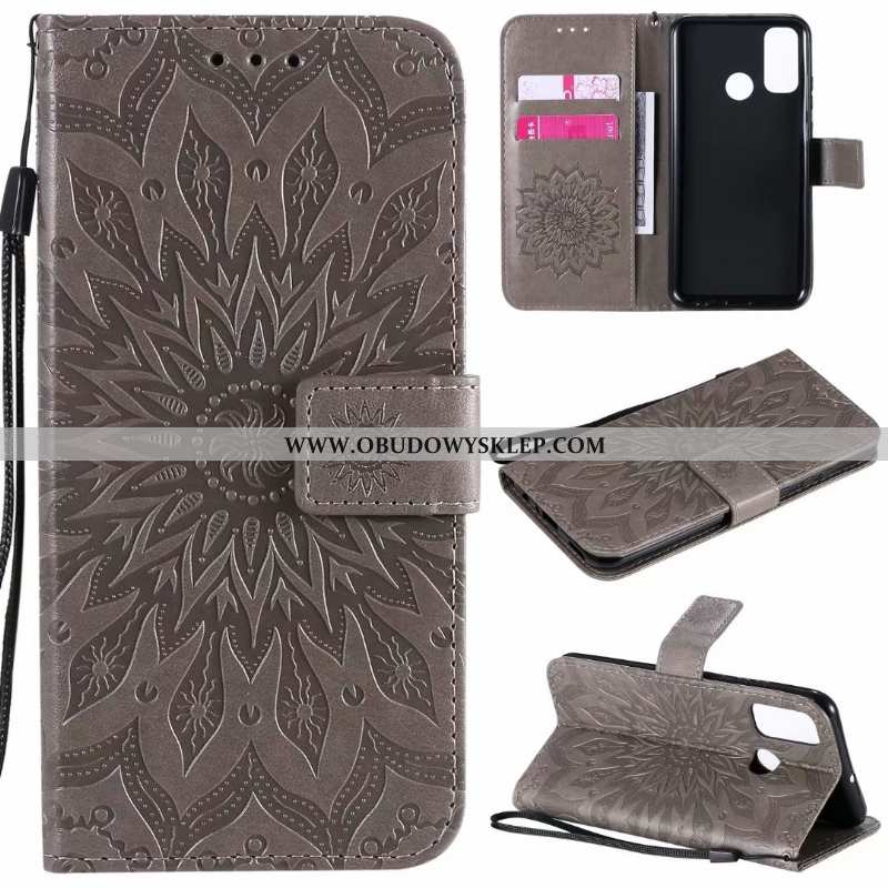 Etui Huawei P Smart 2020 Skórzane Klapa Niebieski, Futerał Huawei P Smart 2020 Anti-fall Karta Niebi