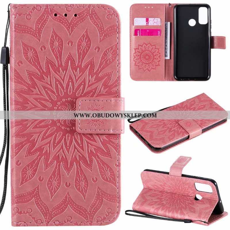 Etui Huawei P Smart 2020 Skórzane Klapa Niebieski, Futerał Huawei P Smart 2020 Anti-fall Karta Niebi