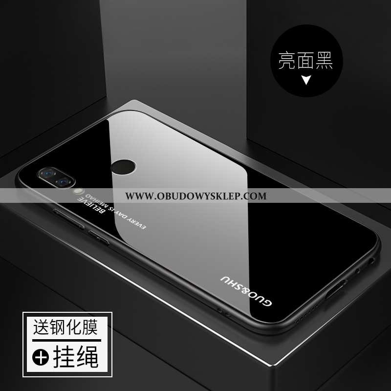 Etui Huawei P Smart+ Trendy Proste, Futerał Huawei P Smart+ Silikonowe Lustro Czerwona