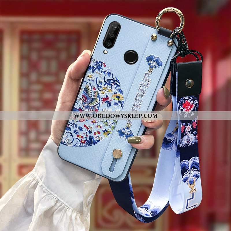 Etui Huawei P30 Lite Miękki Chiński Styl, Futerał Huawei P30 Lite Silikonowe Rozowa