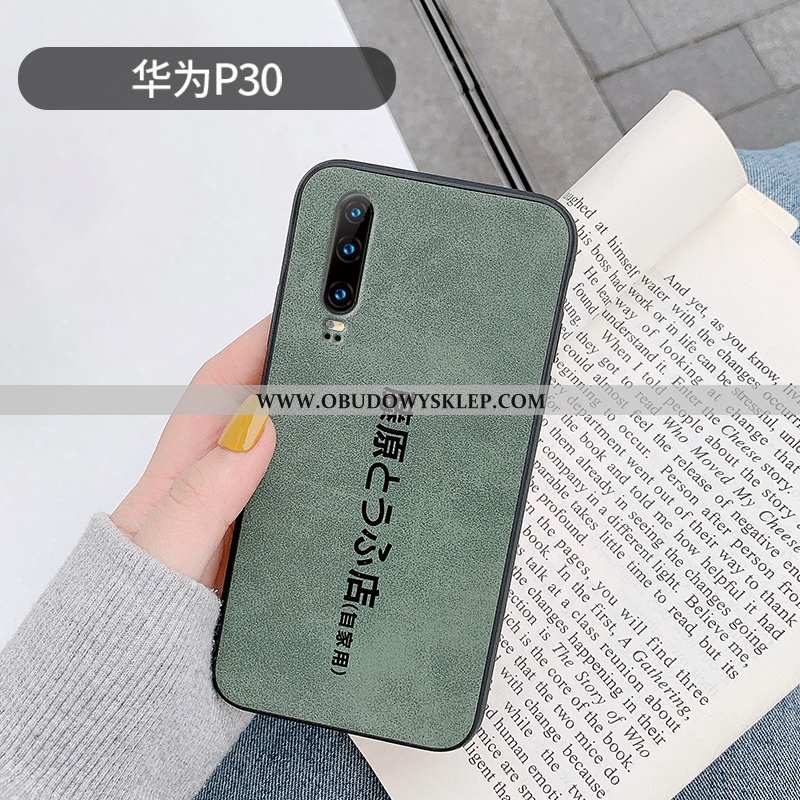 Etui Huawei P30 Ochraniacz Biznes Zielony, Futerał Huawei P30 Pluszowa Silikonowe Zielone