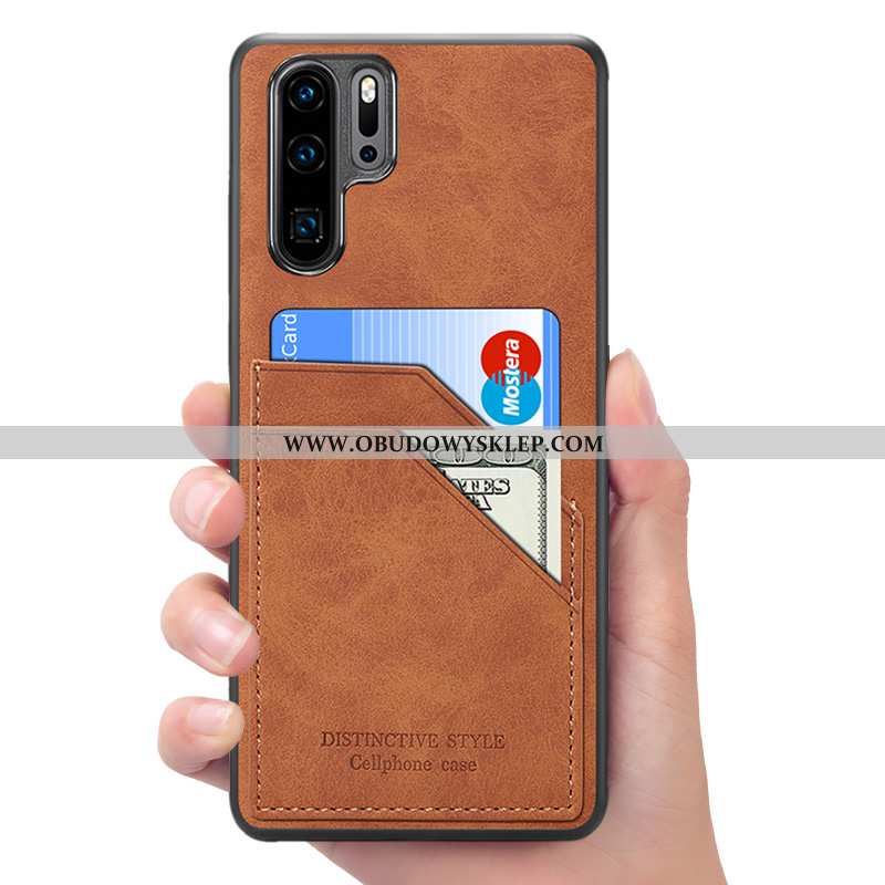 Etui Huawei P30 Pro Skórzane Telefon Komórkowy Futerał, Futerał Huawei P30 Pro Portfel Czerwona