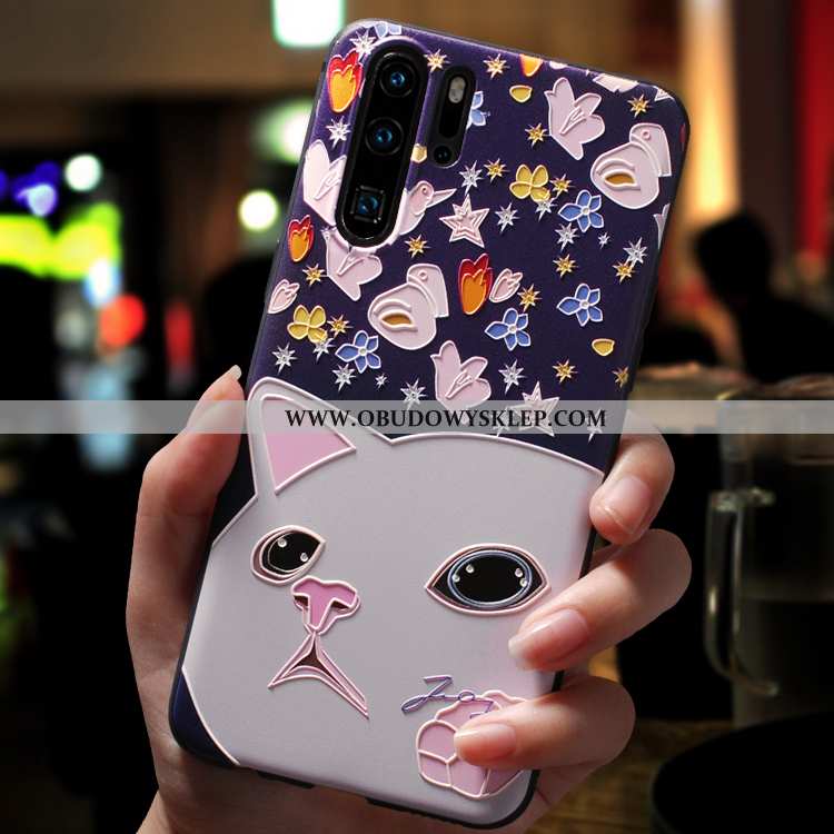 Etui Huawei P30 Pro Trendy Nubuku Anti-fall, Futerał Huawei P30 Pro Super Kreskówka Zielone