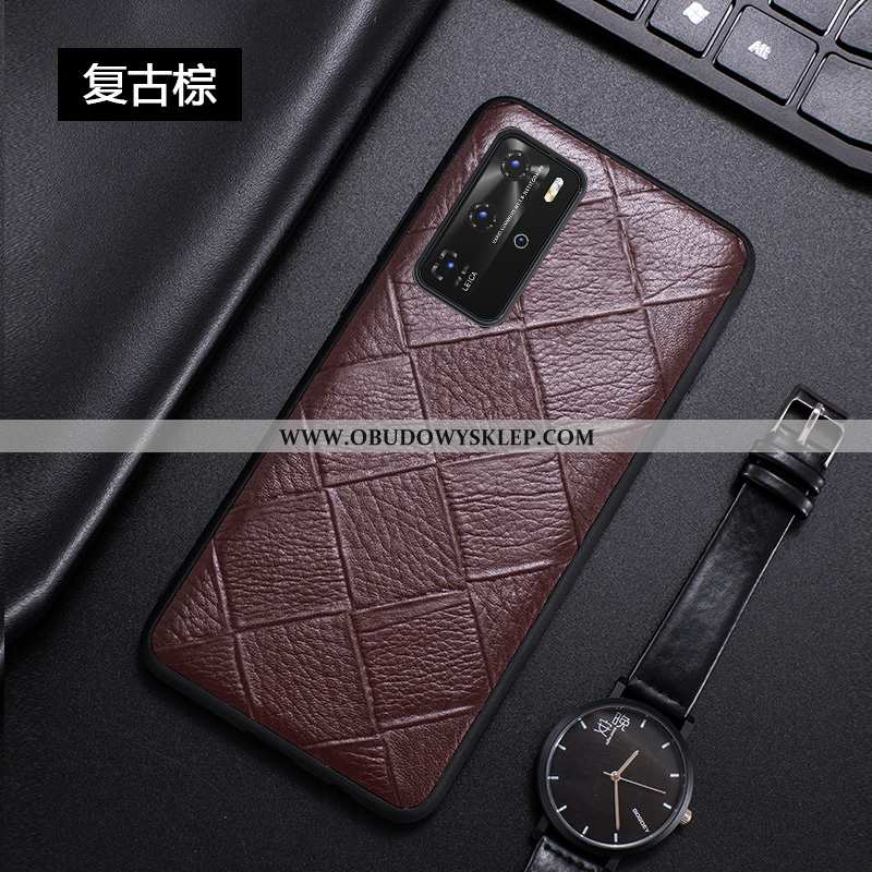 Etui Huawei P40 Pro Skórzane Biznes Wysoki Koniec, Futerał Huawei P40 Pro Luksusowy Telefon Komórkow