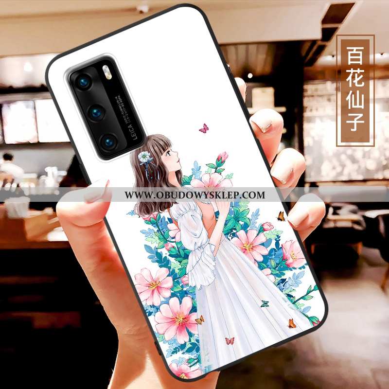 Etui Huawei P40 Silikonowe Anti-fall Kreskówka, Futerał Huawei P40 Ochraniacz Czerwony Czerwona
