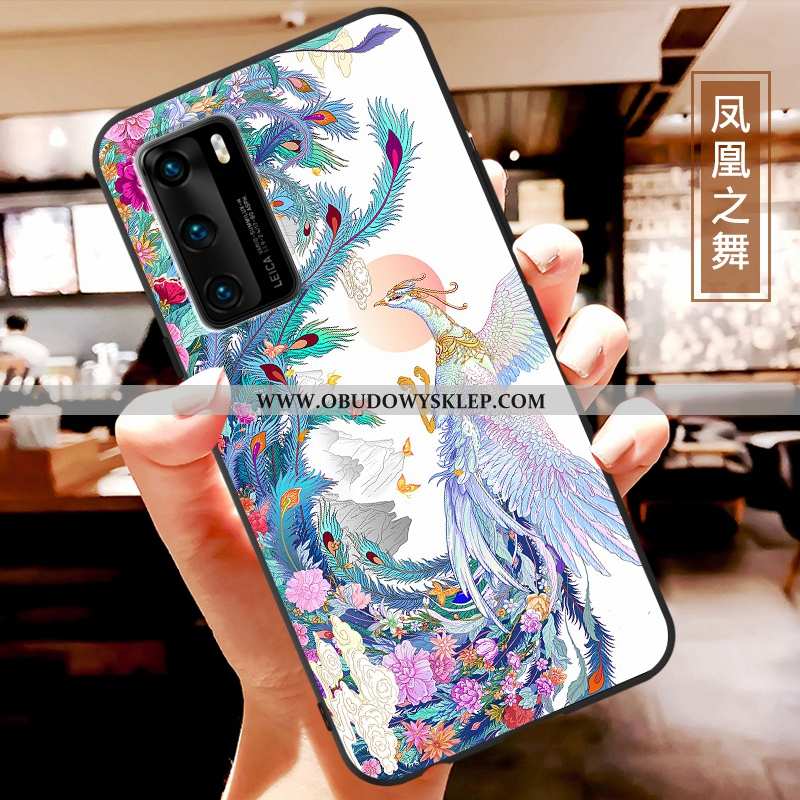 Etui Huawei P40 Silikonowe Anti-fall Kreskówka, Futerał Huawei P40 Ochraniacz Czerwony Czerwona